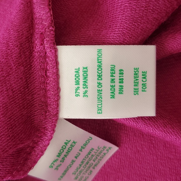 NWOT Lilly Pulitzer Luxletic Areli Bordeaux Berry Criss Cross L/S V-Neck Top - Picture 9 of 12